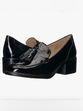 *NWOT* Naturalizer Black Patent Leather Women’s Palmer Slip-on Loafers, Size 7W